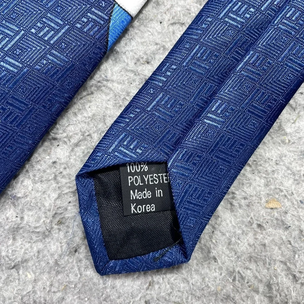Vintage M&M's Tie Mens One Size Blue Police Classic Jacquard Polyester Necktie